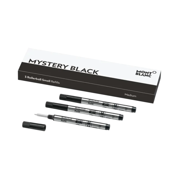 3 recharges pour rollerball, noir mystère – moyen