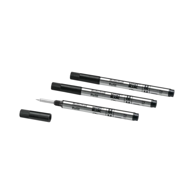 3 recharges pour rollerball, noir mystère – moyen