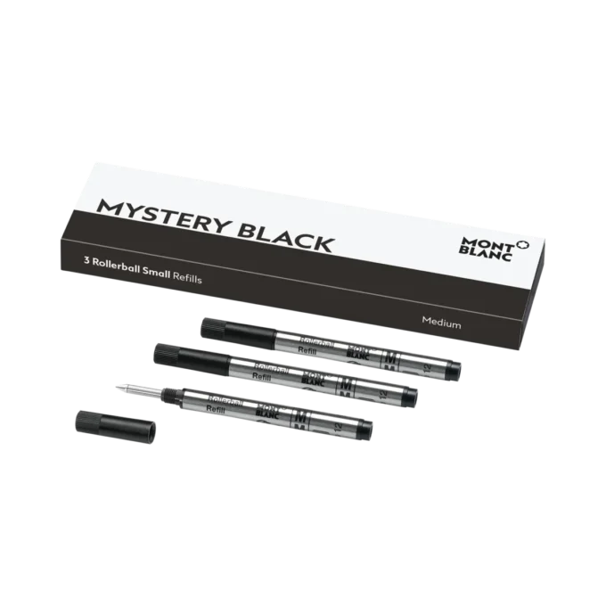 3 recharges pour rollerball, noir mystère – moyen