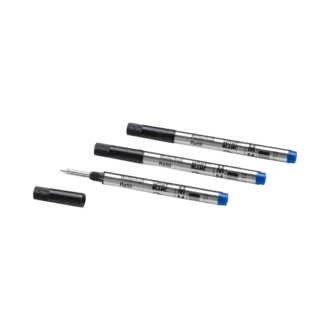 3 recharges Rollerball Small, bleu royal – Medium