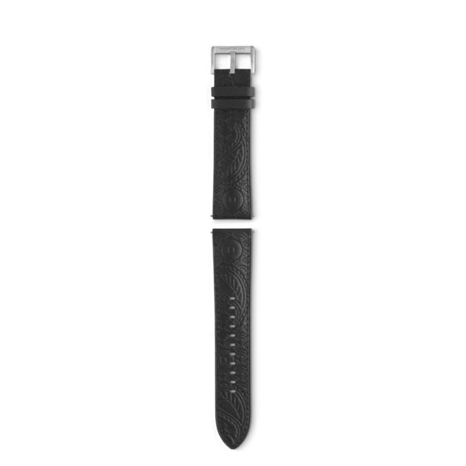 Around the World in 80 Days Year 2 Edition – Bracelet en cuir de veau avec boucle ardillon grise