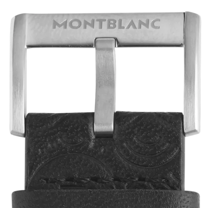 Around the World in 80 Days Year 2 Edition – Bracelet en cuir de veau avec boucle ardillon grise