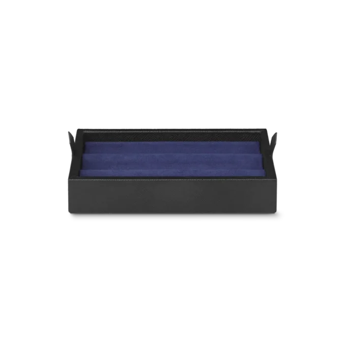 Boîte de bureau en cuir pour trois instruments d&rsquo;écriture et un flacon d&rsquo;encre