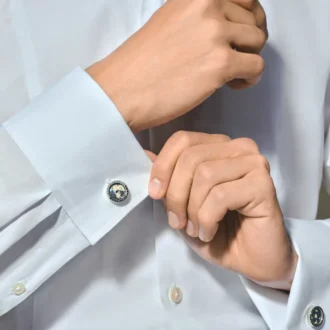 Boutons de manchette Geosphere 1858 Bleu