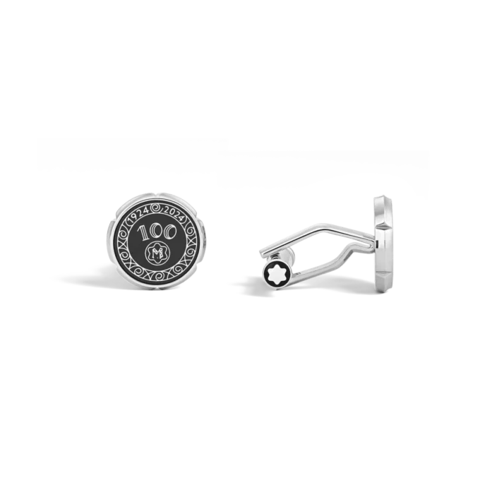 Boutons de manchette Meisterstück Nib Décor 100 ans noir