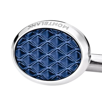 Boutons de manchette Meisterstück ovales en acier laqué