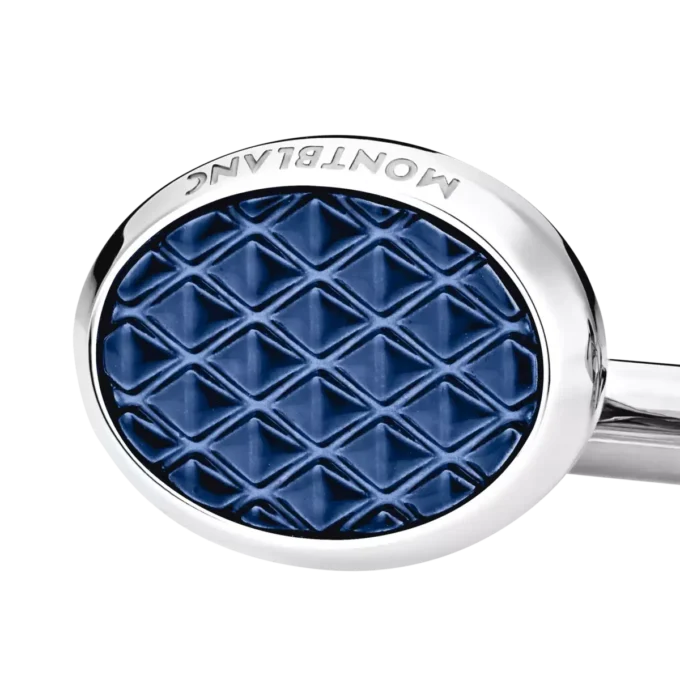 Boutons de manchette Meisterstück ovales en acier laqué