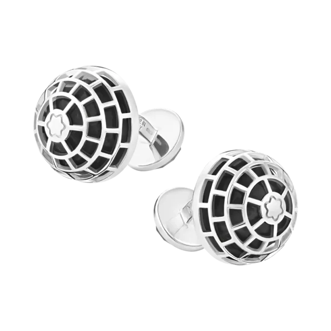Boutons de manchette Montblanc Meisterstück avec pierre d&rsquo;onyx