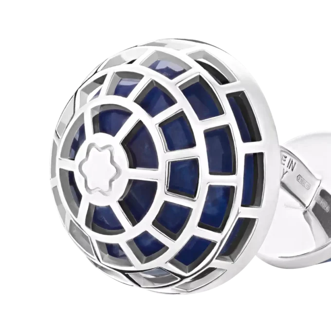 Boutons de manchette Montblanc Meisterstück avec pierre sodalite