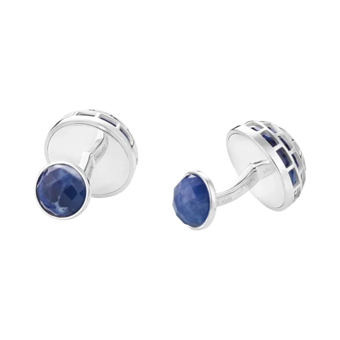 Boutons de manchette Montblanc Meisterstück avec pierre sodalite