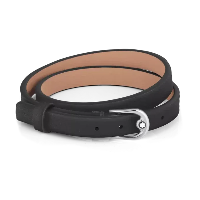 Bracelet boucle fer à cheval noir, taille ajustable