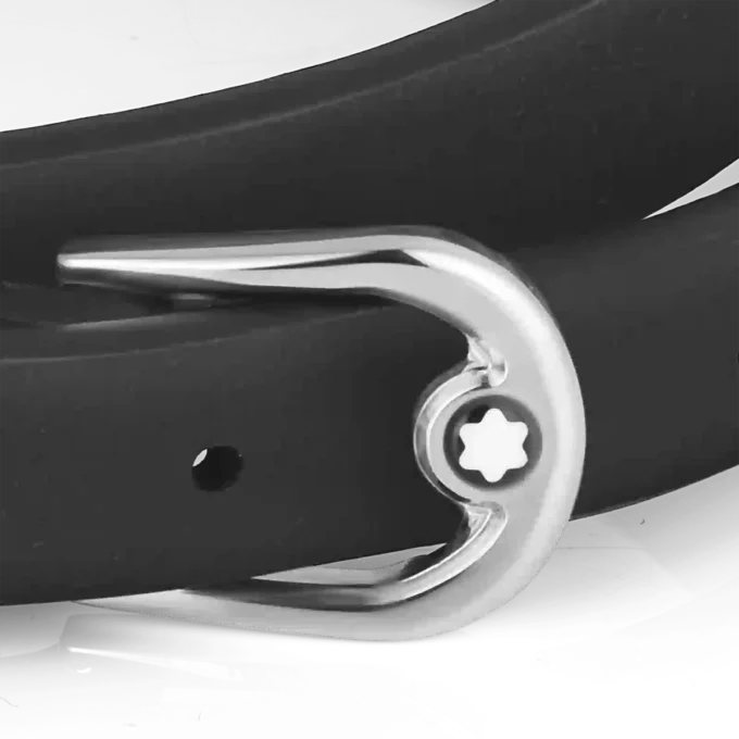 Bracelet boucle fer à cheval noir, taille ajustable