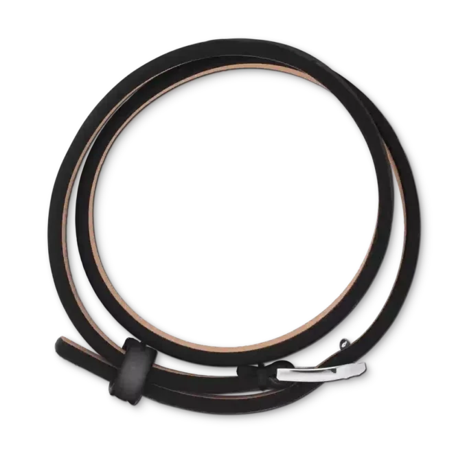 Bracelet boucle fer à cheval noir, taille ajustable