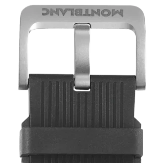 Bracelet en caoutchouc noir rayé