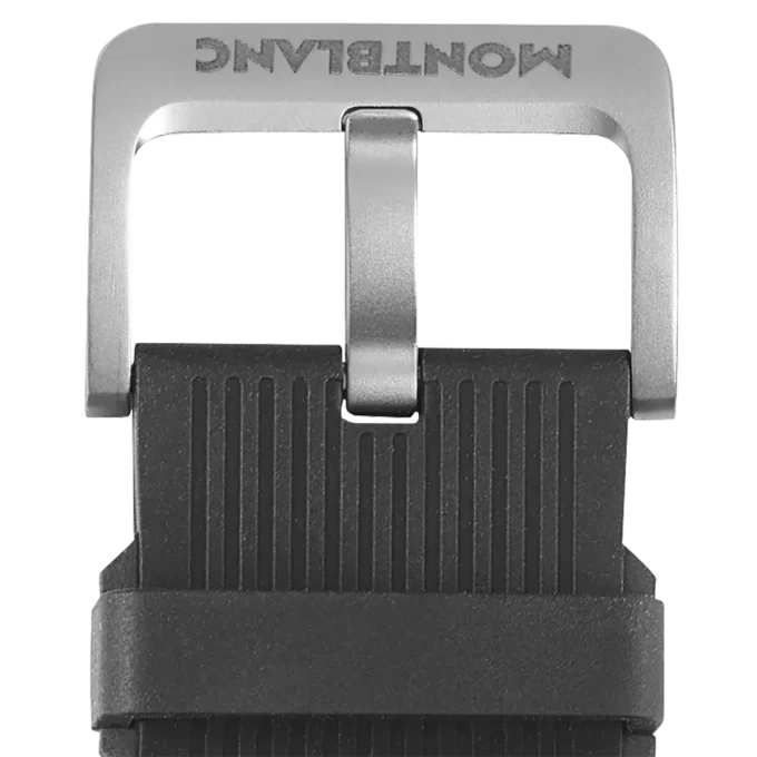 Bracelet en caoutchouc noir rayé