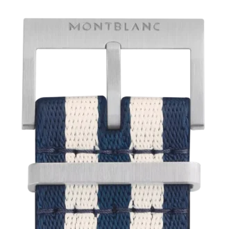 Bracelet en nylon bleu et blanc