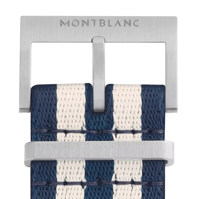 Bracelet en nylon bleu et blanc