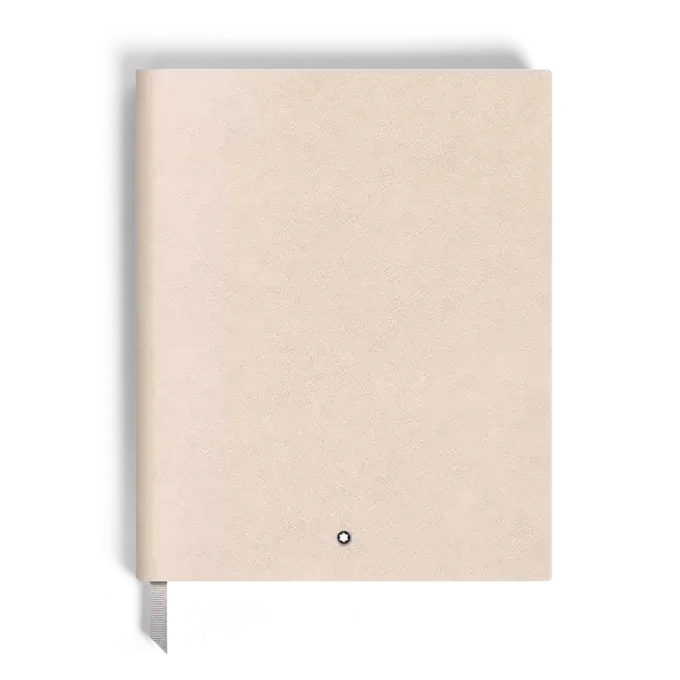 Carnet de notes grand format, cuir Saffiano, beige nuageux – Pages lignées