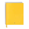 Carnet de notes grand format, cuir Saffiano, jaune Modena – Pages lignées