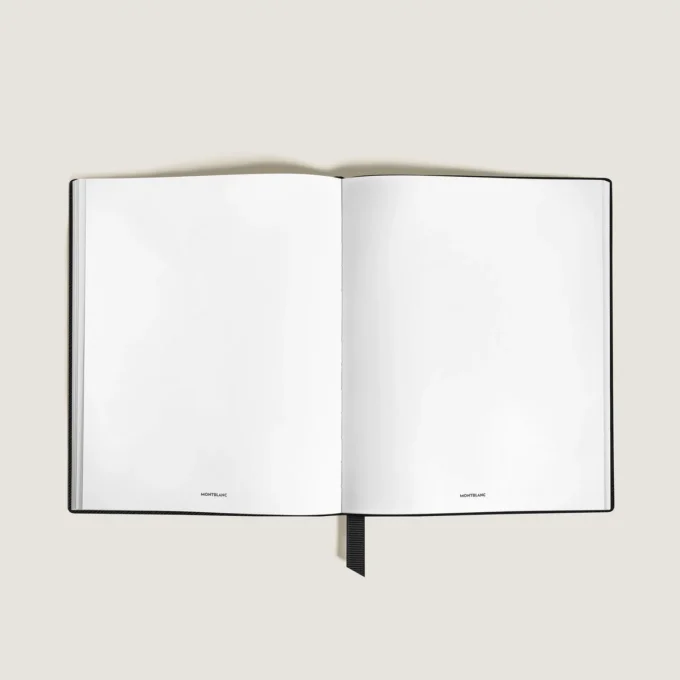 Carnet de notes grand format, cuir Saffiano, noir – Pages vierges