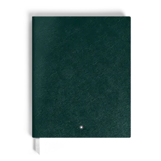 Carnet de notes grand format, cuir Saffiano, vert britannique – Pages lignées