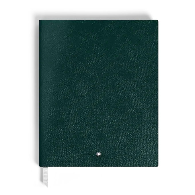 Carnet de notes grand format, cuir Saffiano, vert britannique – Pages lignées