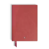 Carnet de notes moyen, cuir rouge brique, rouge, pages lignées