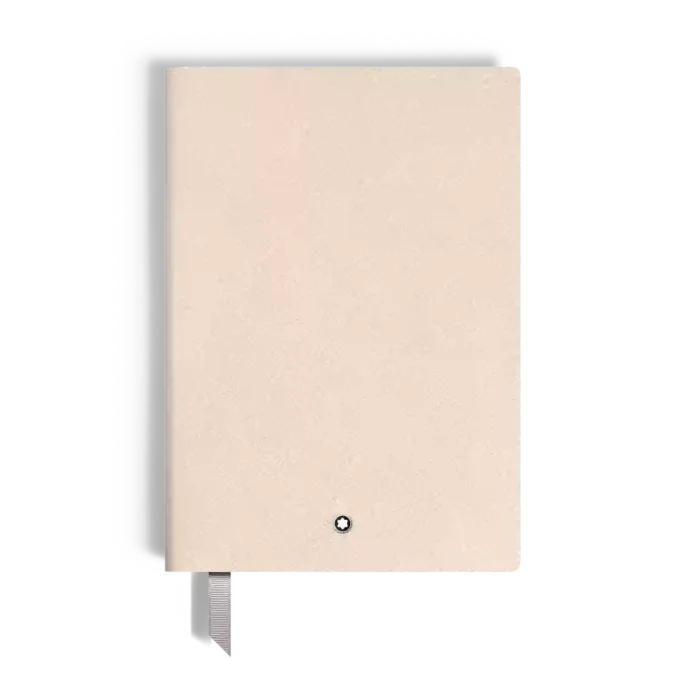 Carnet de notes moyen, cuir Saffiano, beige nuageux – Pages lignées