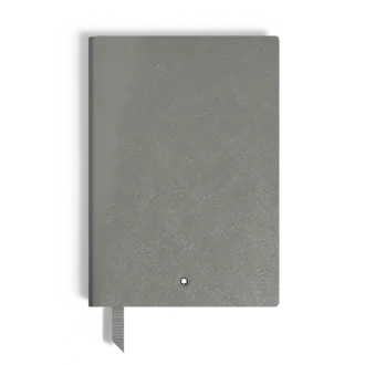 Carnet de notes moyen, cuir Saffiano, gris moyen – Pages lignées