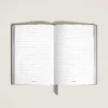 Carnet de notes moyen, cuir Saffiano, gris moyen – Pages lignées