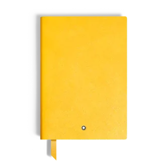 Carnet de notes moyen, cuir Saffiano, jaune Modena – Pages lignées