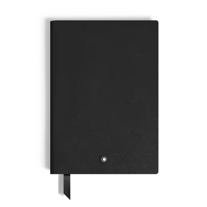 Carnet de notes moyen, cuir Saffiano, noir – Pages vierges