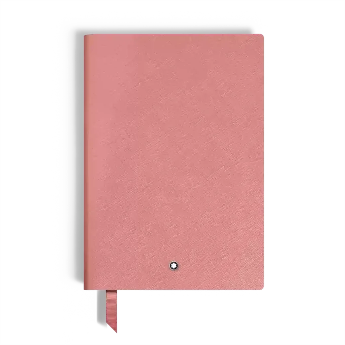 Carnet de notes moyen, cuir Saffiano, rose pâle – Pages lignées