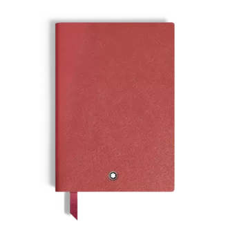 Carnet de notes moyen, cuir Saffiano, rouge – Pages quadrillées