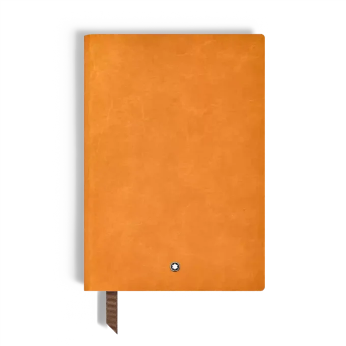 Carnet de notes moyen en cuir souple, pages lignées
