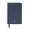 Carnet de notes petit format, cuir Saffiano, bleu – Pages lignées
