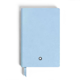 Carnet de notes petit format, cuir Saffiano, bleu pâle – Pages lignées