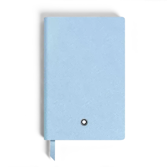 Carnet de notes petit format, cuir Saffiano, bleu pâle – Pages lignées