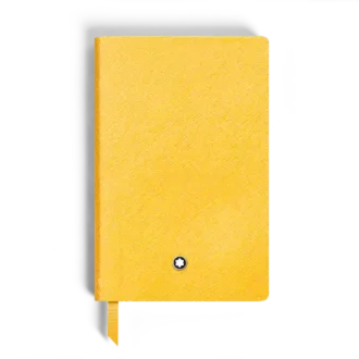 Carnet de notes petit format, cuir Saffiano, jaune Modena – Pages lignées