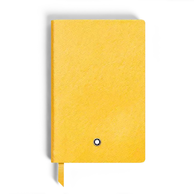 Carnet de notes petit format, cuir Saffiano, jaune Modena – Pages lignées