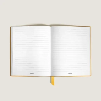 Carnet de notes petit format, cuir Saffiano, jaune Modena – Pages lignées