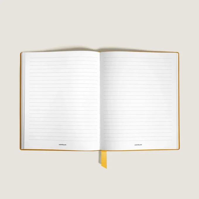 Carnet de notes petit format, cuir Saffiano, jaune Modena – Pages lignées