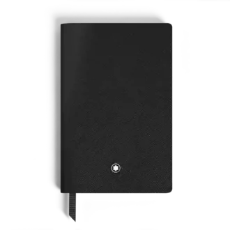 Carnet de notes petit format, cuir Saffiano, noir – Pages vierges