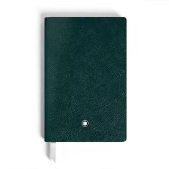 Carnet de notes petit format, cuir Saffiano, vert britannique – Pages lignées