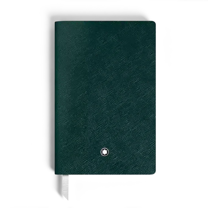 Carnet de notes petit format, cuir Saffiano, vert britannique – Pages lignées