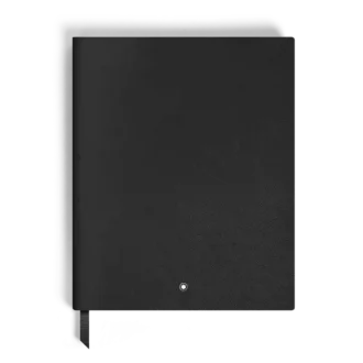 Carnet grand format, cuir noir, noir, pages lignées