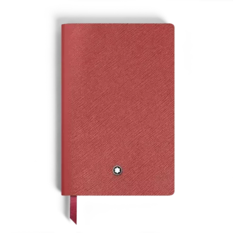 Carnet petit format, cuir Saffiano, rouge – Pages vierges