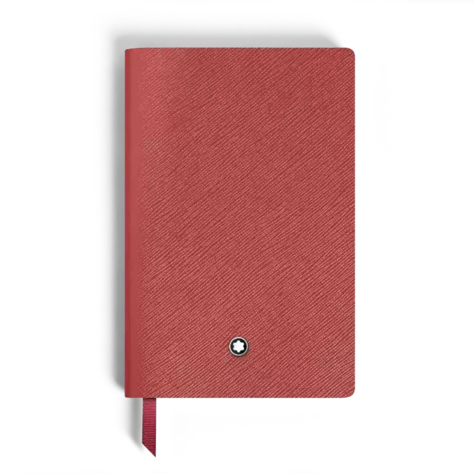 Carnet petit format, cuir Saffiano, rouge – Pages vierges