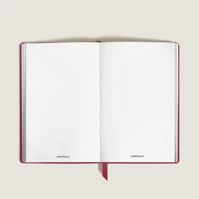 Carnet petit format, cuir Saffiano, rouge – Pages vierges