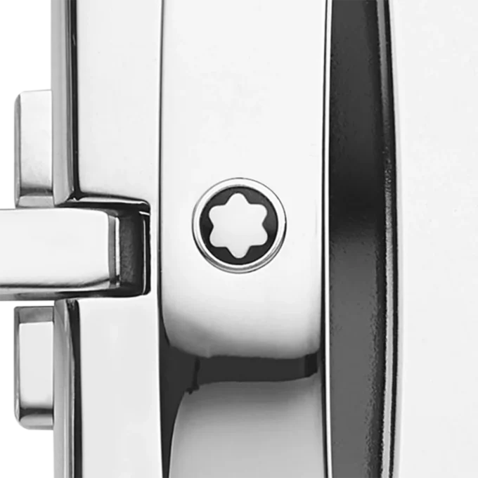 Ceinture en cuir 35 mm avec boucle en fer à cheval sfumato vert britannique